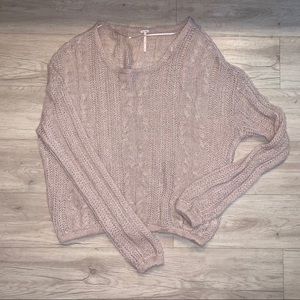 Free People Oversized Sweater Light Pink/Mauve